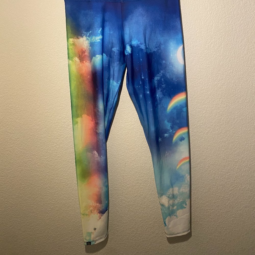 Onzie Rainbow Cloud High Basic Midi Legging Nwot - image 1